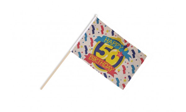 Happy 50th Birthday Hand Flags